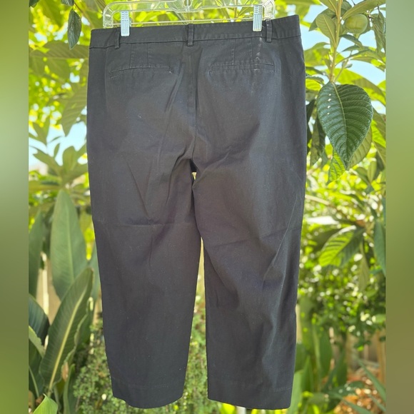 Talbots Black Perfect Skimmer Mid Rise Crop Pants | Size 12 - Picture 9 of 10